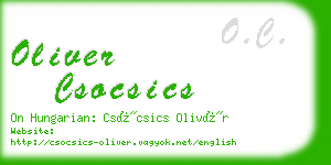 oliver csocsics business card